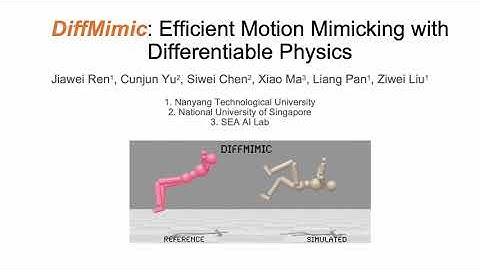 [ICLR2023] DiffMimic: Efficient Motion Mimicking with Differentiable Physics