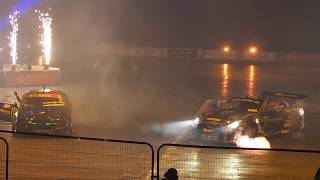 Nissan GTR + Silvia S15 drifting at Autosport International 2020 - flames!