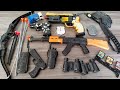 Special Forces Military Toy Gun Set Open Box, MG36 machine gun, MCX assault rifle, Colt M1911 pistol