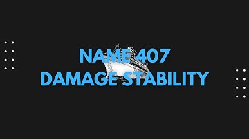 NAME 407 - Damage Stability 2025-11-12 | BSNAME 4101