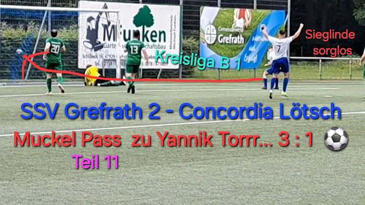 #Kreisliga B 1 Niederrhein #SSV Grefrath 2 - #Concordia Lötsch Muckel Pass an Yannik Tor zum  3 : 1
