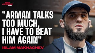 "First time in my career" - Islam Makhachev talks cuts, staph infection and Khabib in his corner