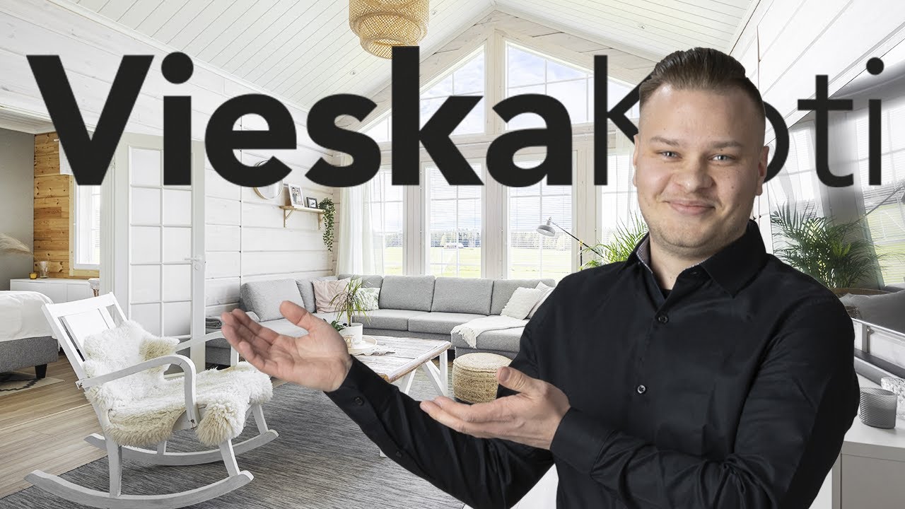 Muuttovalmis hirsitalo peltomaisemalla - Joona Savolainen esittelee hirsitalon