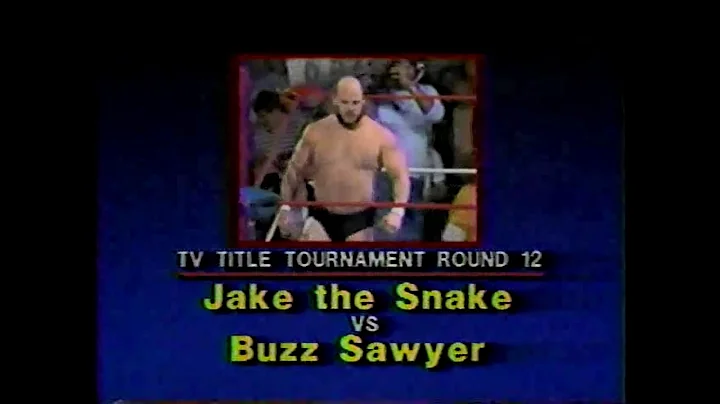 Jake Roberts vs Buzz Sawyer   Mid South Jan 4th, 1986