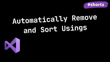 Automatically Remove and Sort Usings | Visual Studio | Short Programming Tips #Shorts