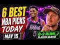My 6 Best NBA Playoff Picks Today | Friday May 15 | Player Props and Bets Breakdown