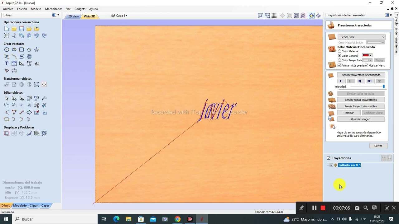 Tutorial para tallado en V utilizando aspire