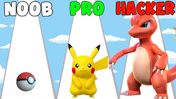 NOOB vs PRO vs HACKER | In Pocket Monsters Rush | With Pokemon | B8 Gamer