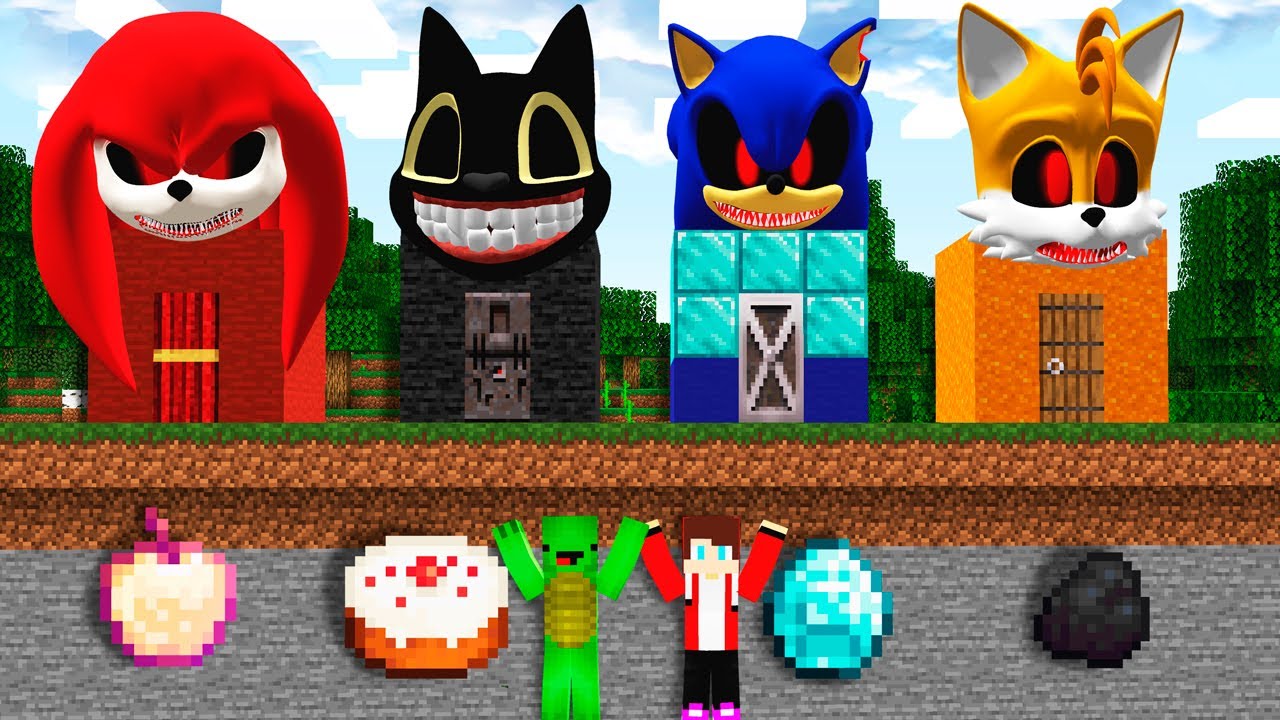 JJ and Mikey vs SONIC TEAM.EXE! Challenge from Maizen! - YouTube