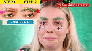 VÁNOČNÍ MAKEUP PODLE 5-Minute Crafts *nejhnusnější makeup ever