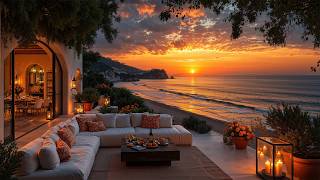 Romantic Sunrise Jazz By Ocean | Cozy Villa Ambience & Soft Melodies For Peaceful Morning & Peace screenshot 1