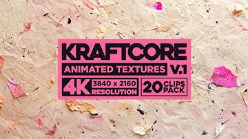 KRAFTCORE ANIMATED TEXTURES VOL. 1 | 20 Vintage Paper Motion Loops, Handcrafted Analog Textures 4K