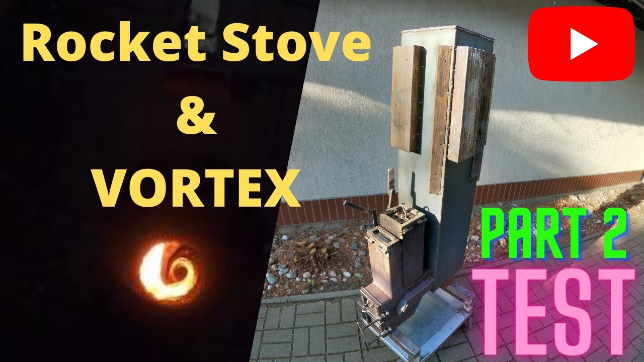 Piec Rakietowy - Test. Ogrzewanie garażu 2021. Rocket stove - TEST. Vortex.