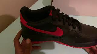 Nike Air Force 1 Unboxing Black/Red GS Colorway 🔥🔥🔥