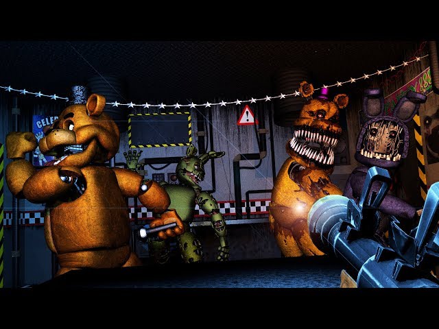 [FNAF SFM] FNAF 6 Ultimate Custom Night | Cheating u0026 Counter Jumpscares All Animatronics class=