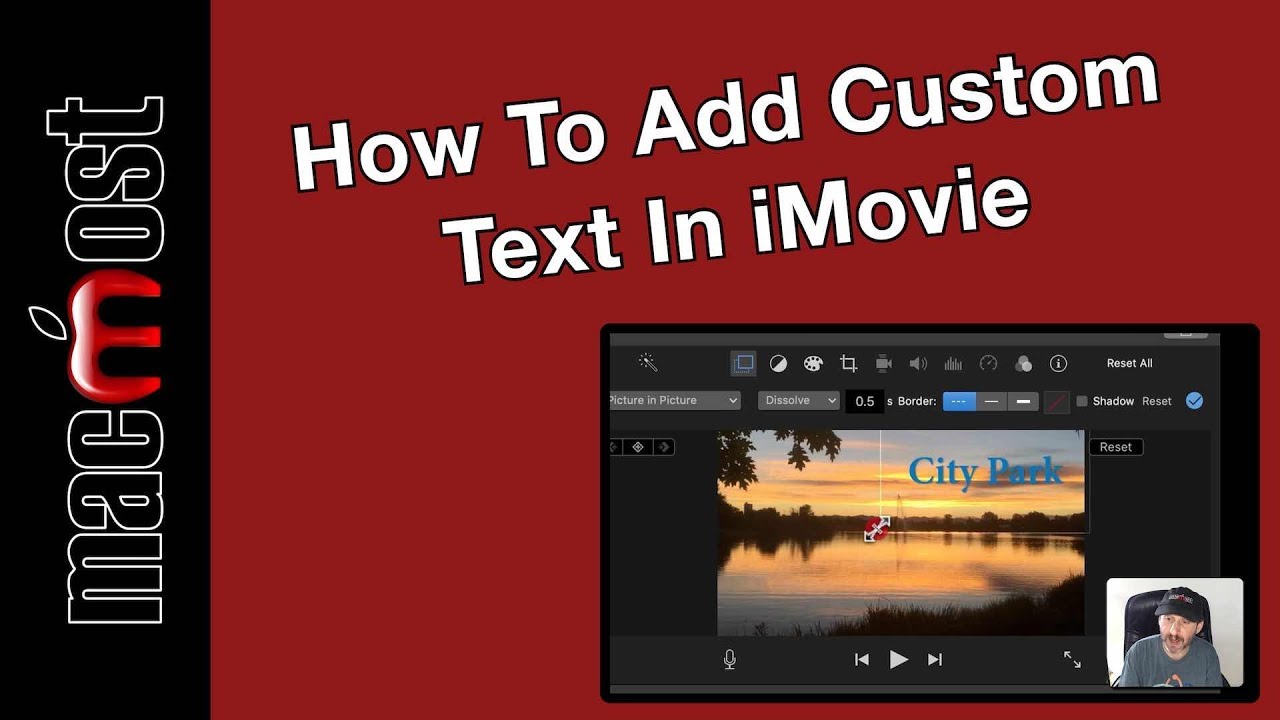 how to add text to photos in imovie mac