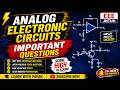 Analog Electronic Circuits Most Important Questions | JNTUH EEE