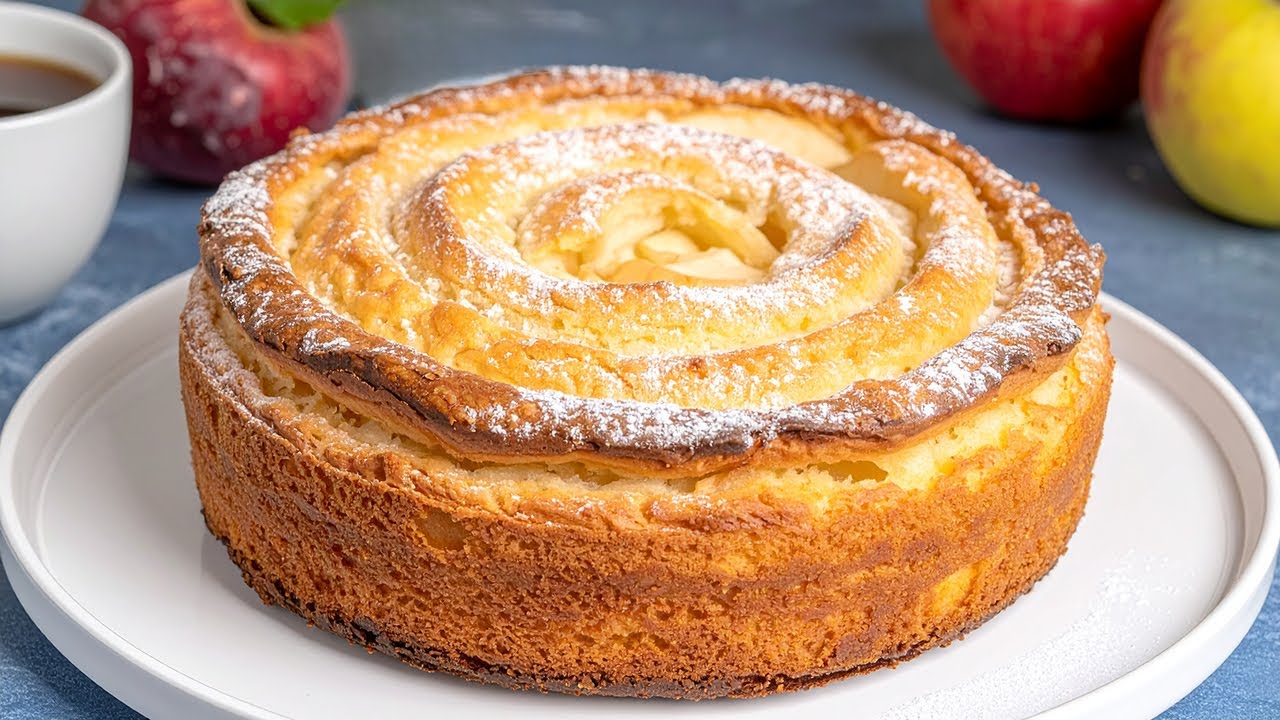Яблочный пирог тает во рту, как ураган! Просто и вкусно!