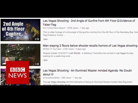 Videos on YouTube call Las Vegas Shooting a 'hoax' - BBC News