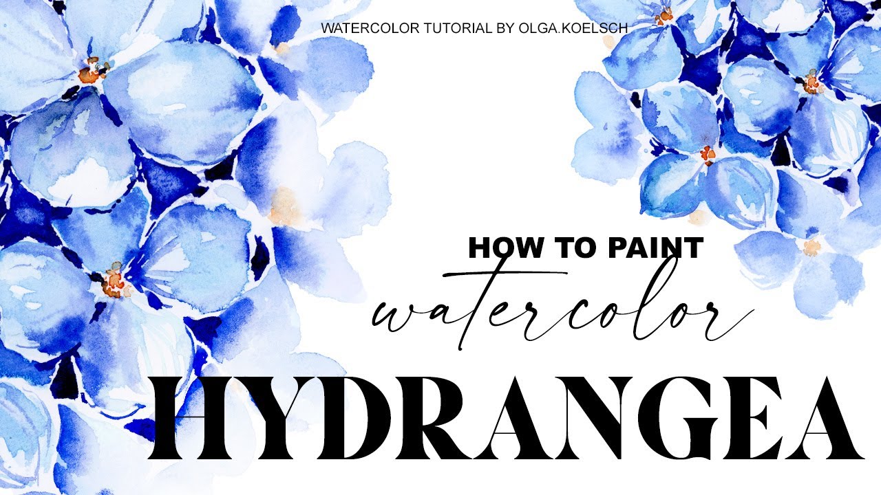 How to paint EASIEST watercolor HYDRANGEA  (Try out THIS macro flowers painting!)