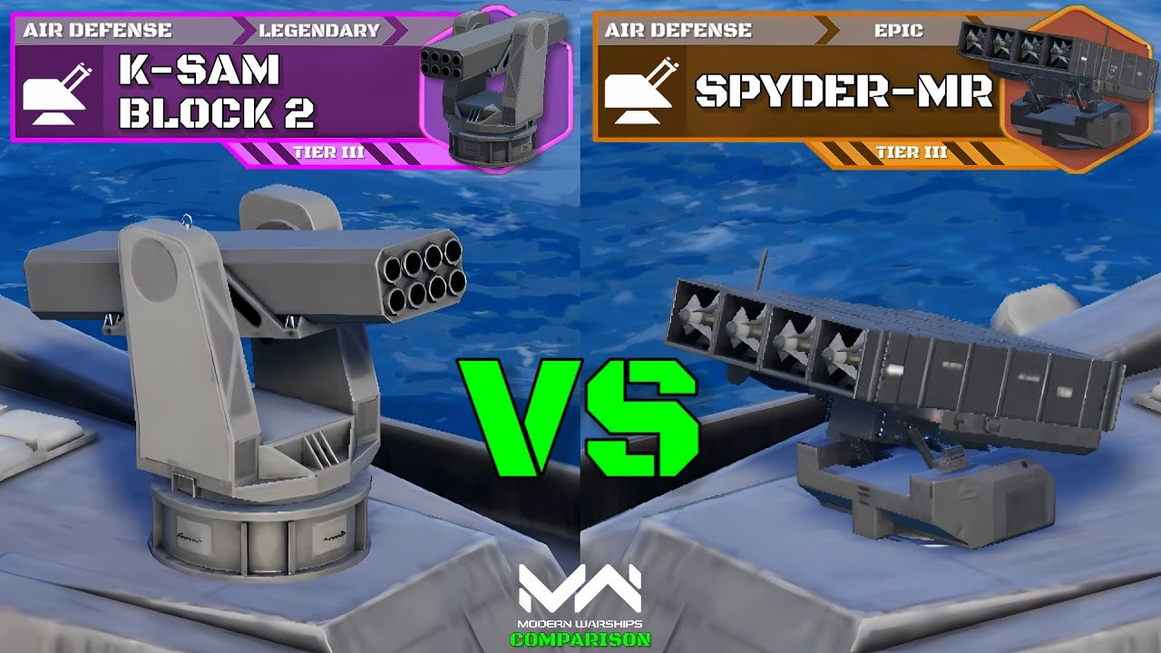 KSAM Block 2 VS SPYDER MR | Air Defense Comparison | Modern Warships Alpha Test