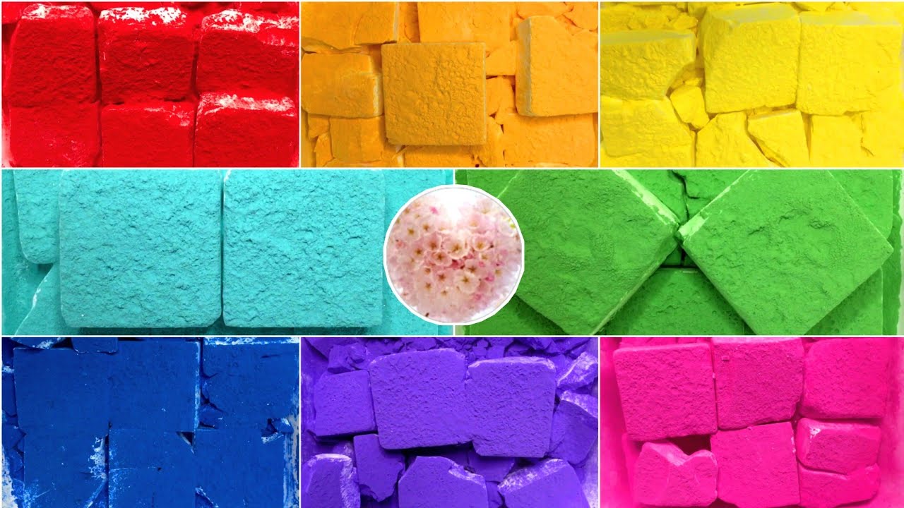 Rainbow Gym Chalk 🌈 Gym Chalk covered in Colorful Holi Powder