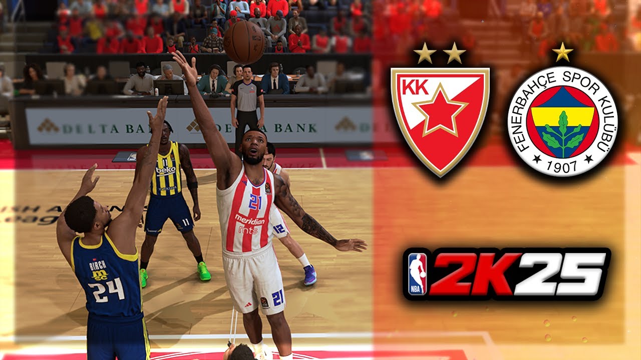 CRVENA ZVEZDA vs. FENERBAHCE - EUROLEAGUE - NBA 2K25 4K
