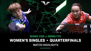 Wang Yidi Vs Mima Ito | Ws Qf | Saudi Smash 2024