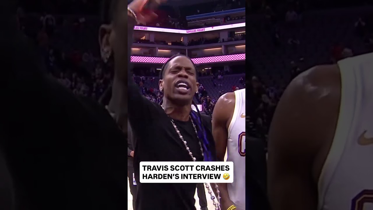 Travis Scott Crashes James Harden's Interview 🤣