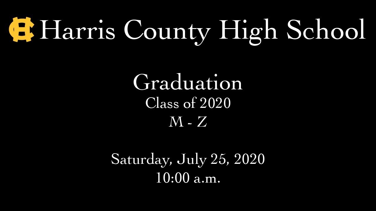 MZ Harris County High School Graduation Class of 2020 YouTube