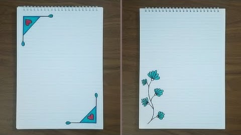 تزيين الدفتر سهل |رسومات لتزيين الدفاتر | easy notebook border design