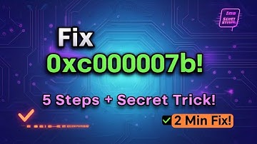 Fix Error 0xc00007b in 2 Minutes! Easy Steps + Secret Trick #TechTip #PCHacks #Windows