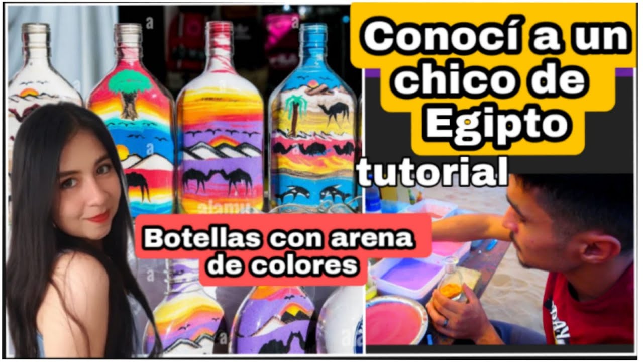 Бутылка с цветным песком — Традиционные сувениры Дубая — Бутылки с разноцветным песочным искусств...