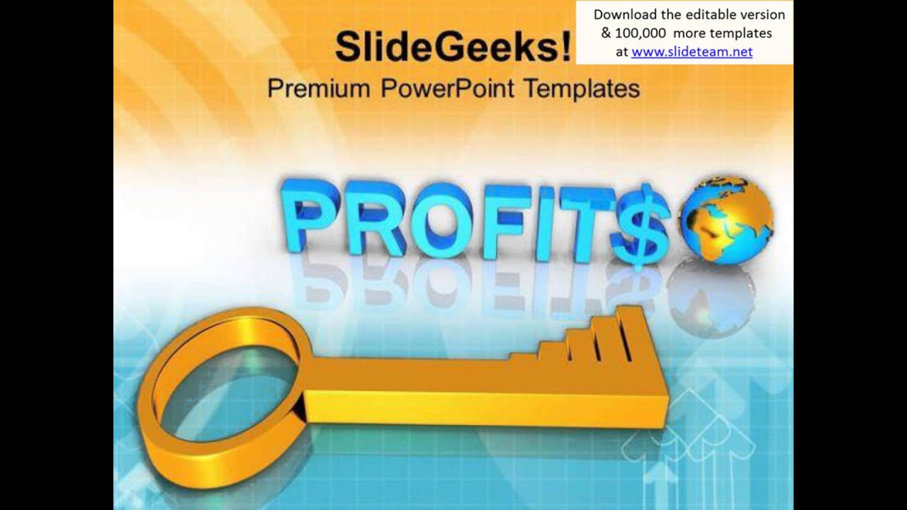 3d business profits global success key powerpoint templates ppt backgrounds for slides 0213