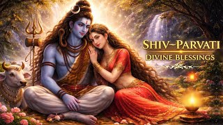 Shiv–Parvati Divine Blessings 🌸 | Peace, Love & Positive Energy Mantra