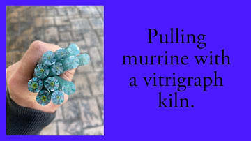 Pulling MURRINE cane with my vitrigraph kiln