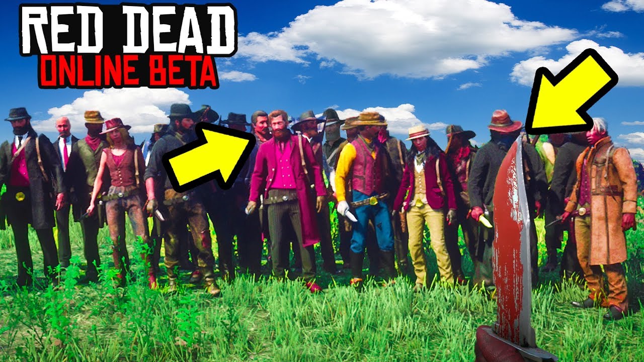 CHALLENGED 32 PLAYERS TO A KNIFE FIGHT Red Dead Online! RDR2 Online Funny Moments! - YouTube