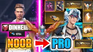 Free Fire new account to *PRO* 10k diamonds - look how it became😱🔥