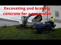Excavating for a extension for a house