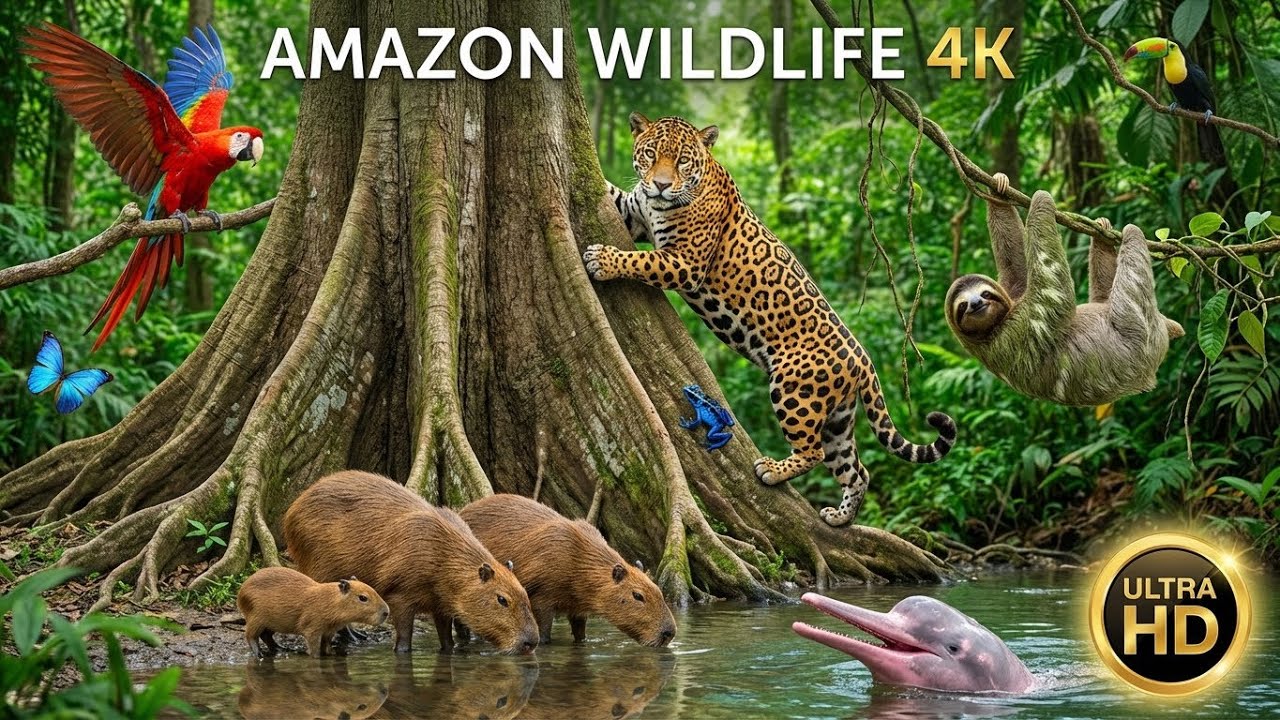 Amazon Wildlife 4K | Survival in a World Full of Predators | Ultra HD Jungle Life