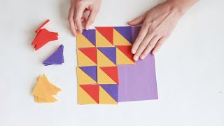 Make a felt quilt to teach patterns! Activity for preschool, kindergarten, & early elementary kids.