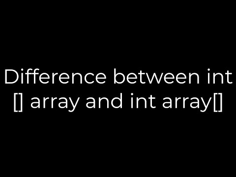 Java :Difference between int[] array and int array[](5solution)