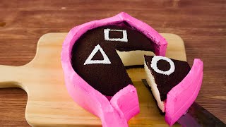 Making Squid game Cake ○△□ :: Cream Cheesecake :: oreo cake [Simple Cooking] screenshot 1