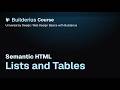 E05: Lists &amp; Tables – Semantic HTML | Universal by Design