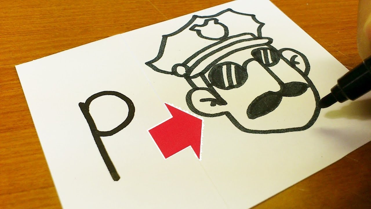 Very EasyHow To Turn Letter P Into A Cartoon For Kids How To