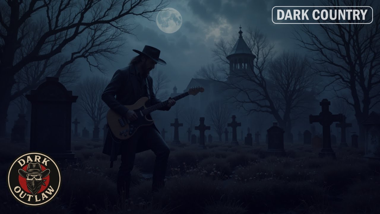 CROSSROADS AND CROWS - Dark Country Music - Dark Outlaw Country Songs (LYRIC VIDEO)