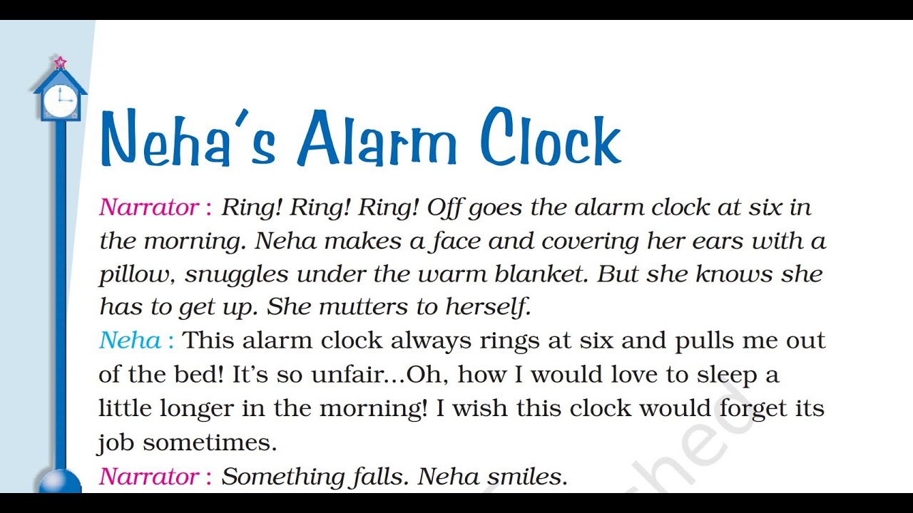 Ncert Class 4 Neha's Alarm Clock YouTube
