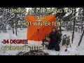 TURNING AN ICE TENT INTO A HOT TENT!!  |  SUB-ARCTIC OVERNIGHT TEST!!