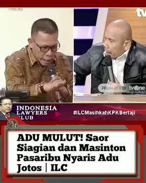 Download lagu ADU MULUT ! Saor Siagian dan Masinton Pasaribu nyaris adu jotos di ILC