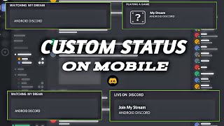 How to set custom status on Mobile - Discord custom playing status on Mobile